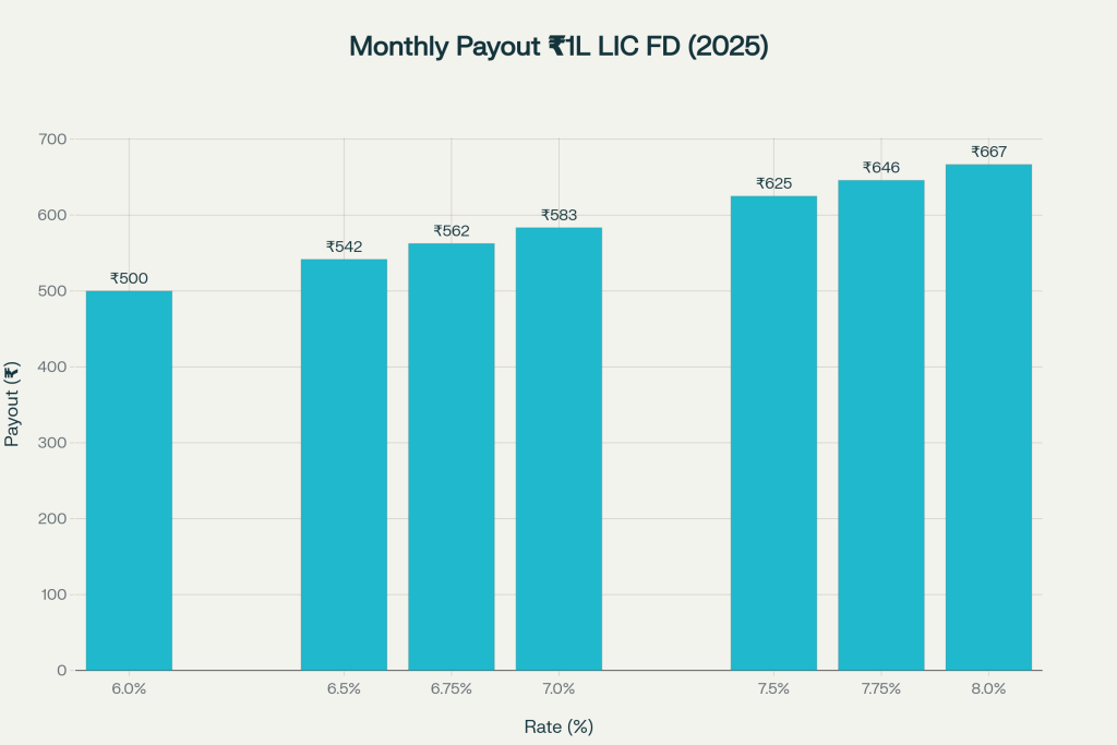 LIC FD Scheme 2025: Earn ₹6,500 Every Month from ₹1 Lakh Investment – Know How It Works 2 Monthly Payout