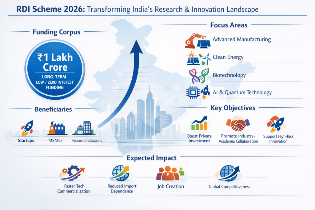RDI Scheme 2026 Explained – How India’s Research, Development and Innovation Plan Works 2 RDI Scheme Details