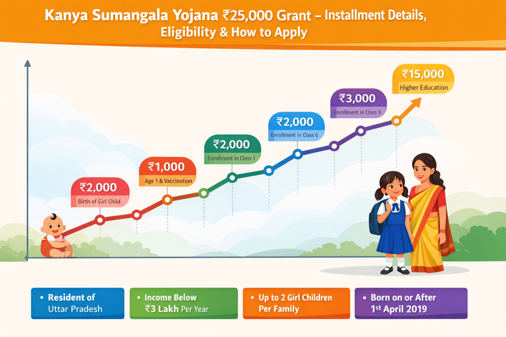 Kanya Sumangala Yojana ₹25,000 Grant Details